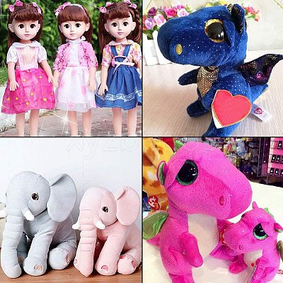 Craft Plastic Doll Eyes DIY-PH0019-90-1