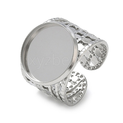 304 Stainless Steel Cuff Ring Components SA-CBA37BC-15E-P-1