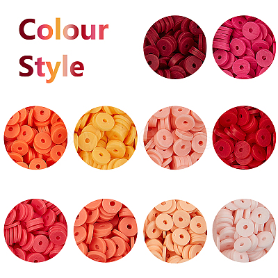 Handmade Polymer Clay Beads CLAY-PH0001-22B-6mm-1