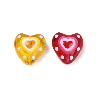 Handmade Lampwork Beads Strands LAMP-R004-06A-01-1