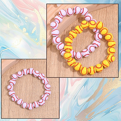 150Pcs Opaque Acrylic Round Beads MACR-PA0001-09B-1