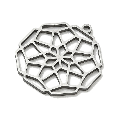 Hollow 201 Stainless Steel Pendants STAS-B136-11P-1