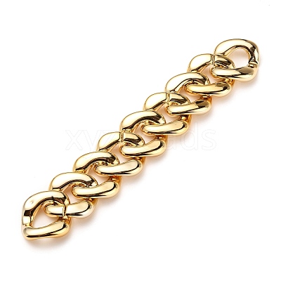 Handmade UV Plating Acrylic Curb Chains X-AJEW-JB00774-02-1