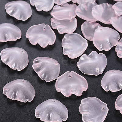 Transparent Baking Paint Imitation Jade Glass Pendants DGLA-Q025-001A-1