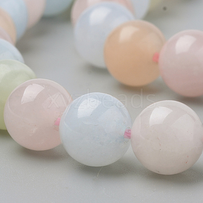 Natural Morganite Beads Strands X-G-Q961-08-8mm-1
