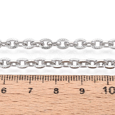 Brass Textured Cable Chains CHC-T018-29P-1