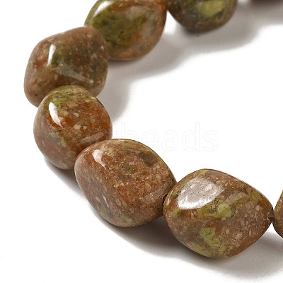 Natural Unakite Beads Strands G-B078-D25-04-1