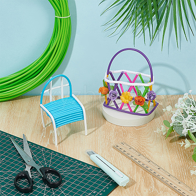 Plastic Rattan Wicker Strips DIY-WH0816-132D-1