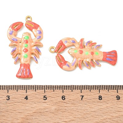 304 Stainless Steel Enamel Pendants STAS-Q119-16G-04-1