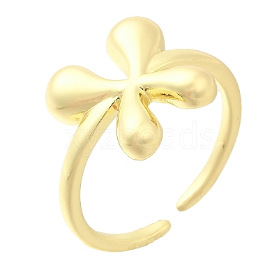 Rack Plating Brass Open Cuff Rings RJEW-S394-01G-X-1