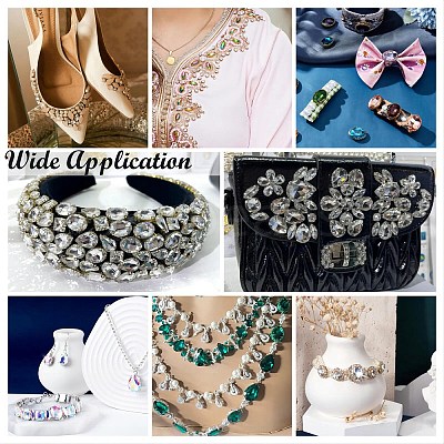 Sew on Rhinestone RGLA-T034-6x12mm-22-1