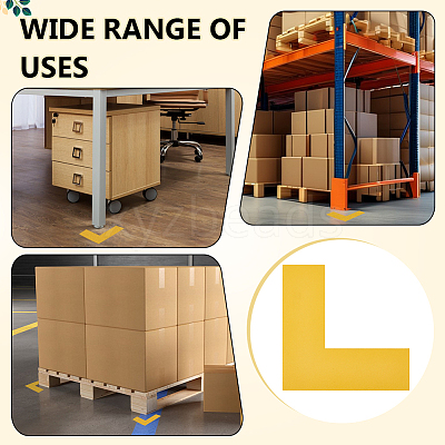 PVC L Shaped Location Marking Corner Sticker DIY-WH0504-919C-1
