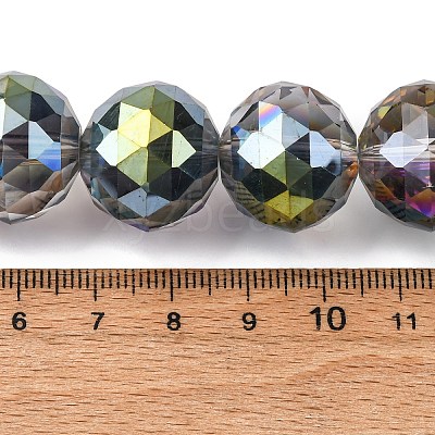 Transparent Electroplate Glass Beads Strands EGLA-N002-34H-F05-1
