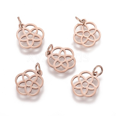 304 Stainless Steel Pendants STAS-Q201-T454R-1