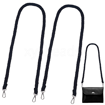 2Pcs Imitation Leather Twist Knitting Cord Mobile Straps FIND-CP0003-73B-1
