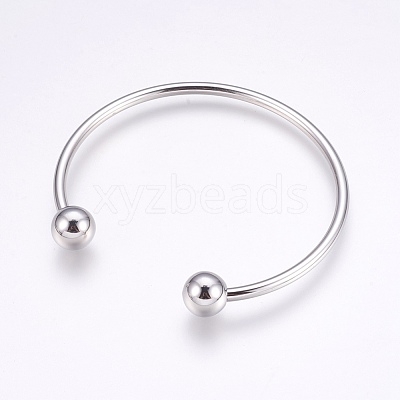 Tarnish Resistant 304 Stainless Steel European Style Bangles Making X-PPJ-G001-04P-1