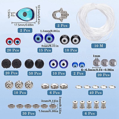 DIY Hamsa Hand with Evil Eye Bracelets Making Kits DIY-SC0025-22-1