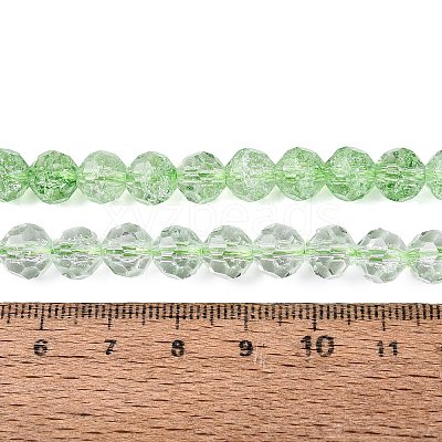 Crackle Transparent Glass Beads Strands GLAA-N068-06A-09-1