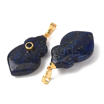 Dyed Natural Lapis Lazuli Pendants G-P628-05G-03-1