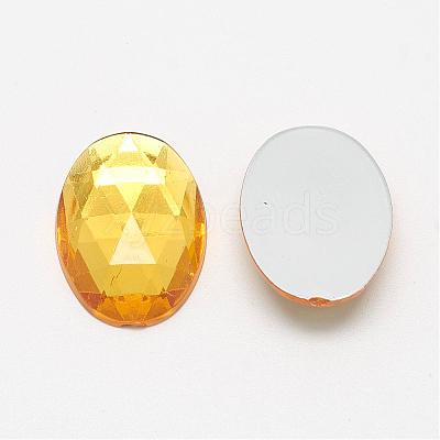 Acrylic Rhinestone Flat Back Cabochons GACR-Q011-30x40-09-1