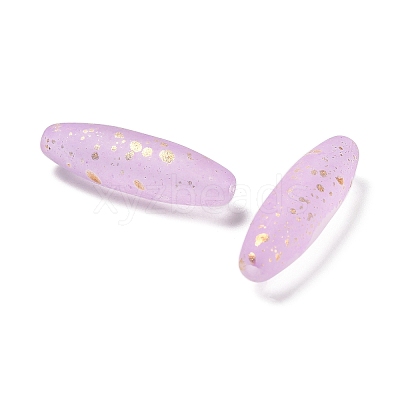 Frosted Glass Beads FGLA-L001-001M-1
