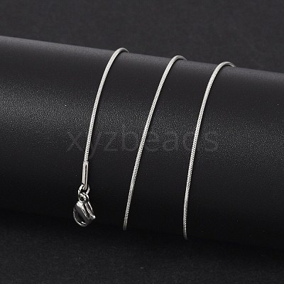Tarnish Resistant 304 Stainless Steel Snake Chain Necklaces NJEW-F196-14P-1