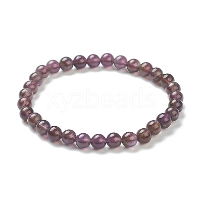 Natural Amethyst Beaded Stretch Bracelets BJEW-D446-B-47-1