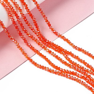 Electroplate Glass Beads Strands EGLA-R048-2mm-21-1