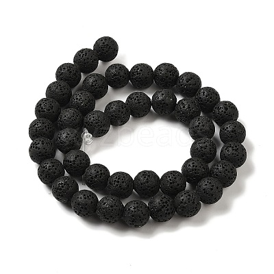 Natural Lava Rock Bead Strands G-L435-03-8mm-18-1