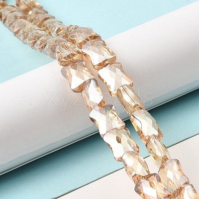 AB Color Plated Transparent Glass Beads Strands EGLA-P051-06A-A06-1