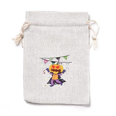 Halloween Cotton Cloth Storage Pouches LS-ABAG-M004-01M-1