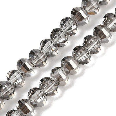 Electroplate Transparent Glass Beads Strands EGLA-B011-08A-PL02-1
