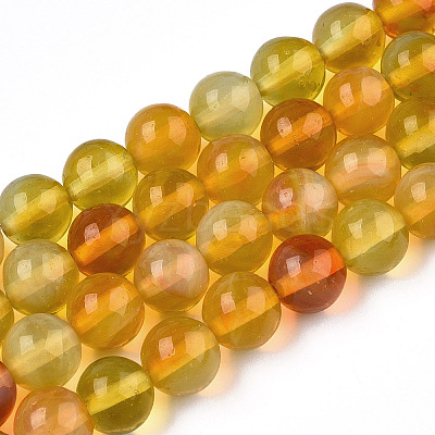 Glass Round Beads Strands GLAA-M044-01J-1