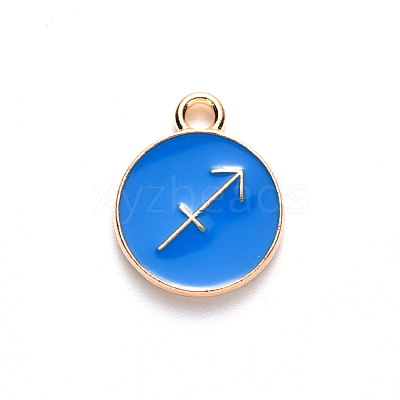Alloy Enamel Pendants ENAM-S124-01B-02F-1