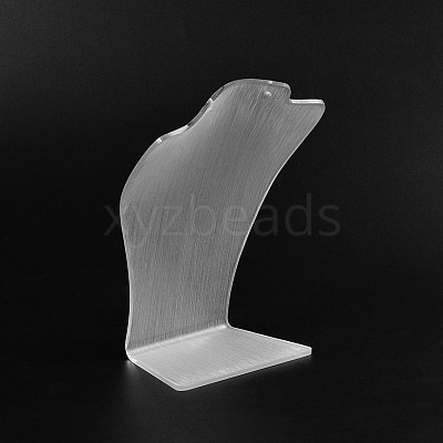 Organic Glass Necklace Display Busts LS-NDIS-N018-02A-1
