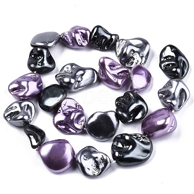 Electroplated Natural Freshwater Shell Beads Strands SHEL-R113-01B-1
