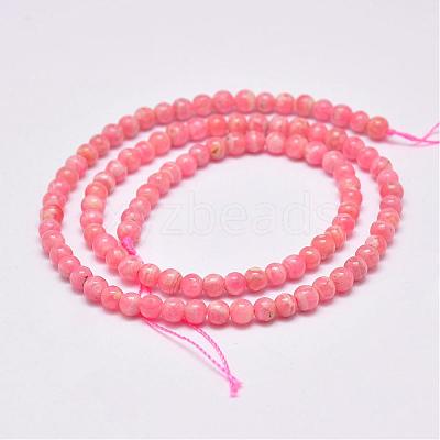 Natural Argentina Rhodochrosite Beads Strands G-D864-14-4mm-1