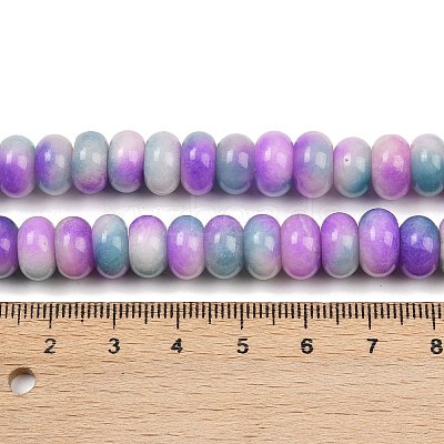 Dyed Natural White Jade Beads Strands G-G107-A29-01-1