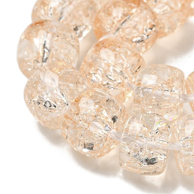 Transparent Spray Painting Crackle Glass Beads Strands GLAA-NH0001-05H-1