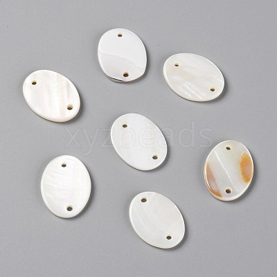 Natural Freshwater Shell Links Connectors SHEL-C001-12A-1