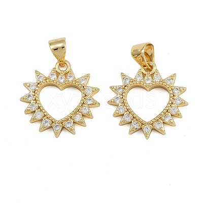 Brass Micro Pave Cubic Zirconia Pendants ZIRC-I367-12G-07-1