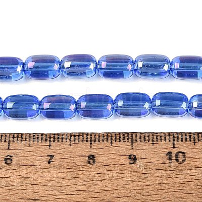 Electroplate Transparent Glass Beads Strands EGLA-Q132-03B-A04-1