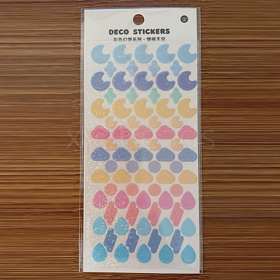 Waterproof Laser Plastic Self Adhesive Stickers DIY-TAC0005-65-1