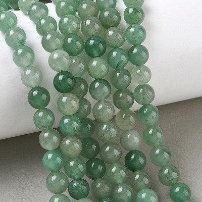 Natural Green Aventurine Beads Strands G-E380-02-6mm-1