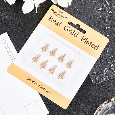 14Pcs Brass Micro Pave Cubic Zirconia Pendants KK-BBC0022-14-1