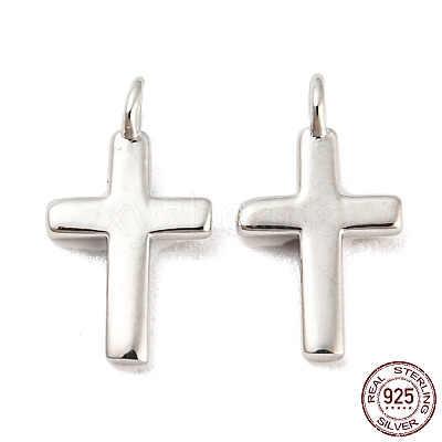 Rhodium Plated 925 Sterling Silver Charms X-STER-Q190-07P-1