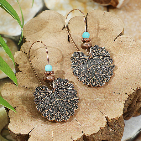 Bohemian Style Alloy Resin Dangle Earrings WG64A01-05-1
