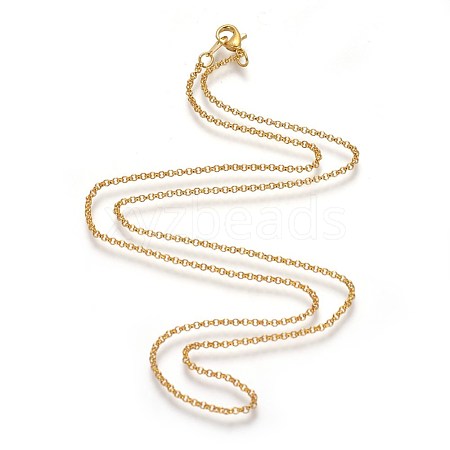 Brass Chain Necklaces NJEW-D079-G-1