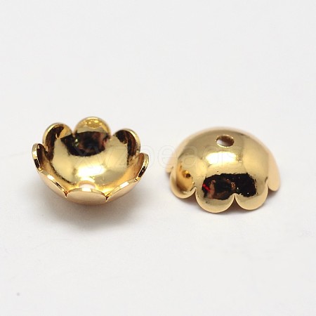 Flower Grade AAA Brass Bead Caps KK-O093-18-NR-1