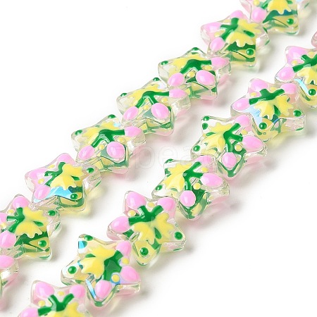 Handmade Lampwork Beads Strands LAMP-K037-15F-1